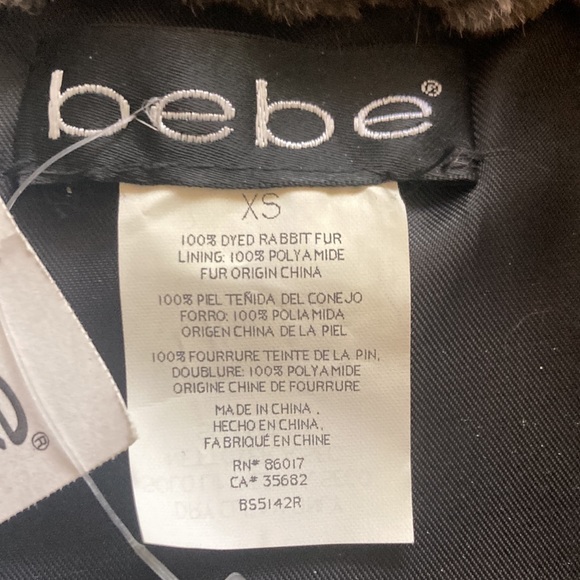 NWT Bebe Rabbit Fur Natural Color Vest - Picture 4 of 8
